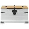 vidaXL storage box med hylle Hvit 78 x 78 x 45 cm Massiv furu