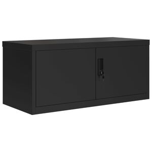 vidaXL Arkivskap svart 90x40x40 cm st&aring;l