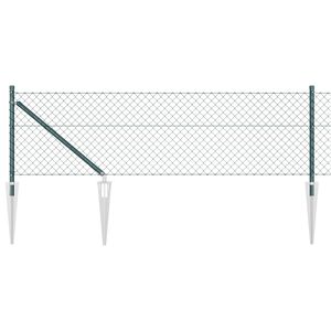 vidaXL Gjerdep&aring;le gr&oslash;nn 10 x 0,4 m (40 x 40 mm nett) St&aring;l og PVC