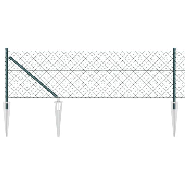 vidaXL Gjerdep&aring;le gr&oslash;nn 10 x 0,4 m (40 x 40 mm nett) St&aring;l og PVC