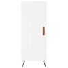 vidaXL Highboard hvit 34,5x34x180 cm konstruert tre