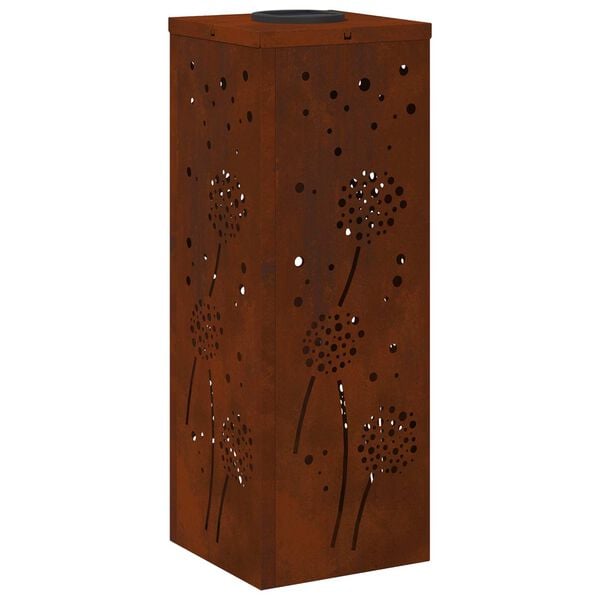 vidaXL Solenergi LED stibelys 2 pcs Corten St&aring;l Corten St&aring;l