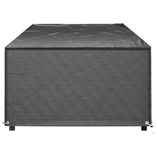 vidaXL Solsengtrekk 2 stk 12 maljer 205x75x40 cm polyetylen