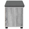 vidaXL Gangbenk Gr&aring; Sonoma 80 x 38 x 46 cm Konstruert treverk og stoff