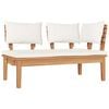 vidaXL Hagesofa Set 4 pcs Brun og Krem