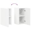 vidaXL TV Veggskap 2 pcs Hvit 30 x 31 x 60 cm Konstruert tre