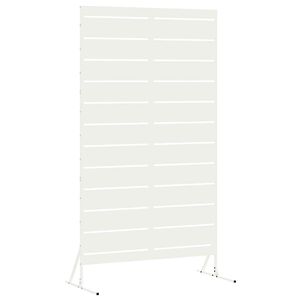 vidaXL Personvernsvegg 100 x 50 x 180 cm St&aring;l Hvit