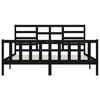 vidaXL Sengeramme svart heltre furu 200x200 cm