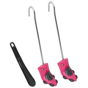 vidaXL St&oslash;velb&aring;rere med skohorn rosa EU 34-40 plast