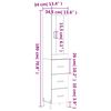 vidaXL Highboard hvit 34,5x34x180 cm konstruert tre