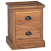 vidaXL Nattbord med skuff Naturlig 40 x 30 x 50 cm Massivt Teaktre