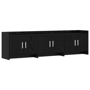 vidaXL TV-skap 168 x 33 x 47 cm Svart eik Konstruert tre