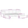vidaXL Uttrekkbar dagseng med skuffer uten madrass hvit 80x200 cm