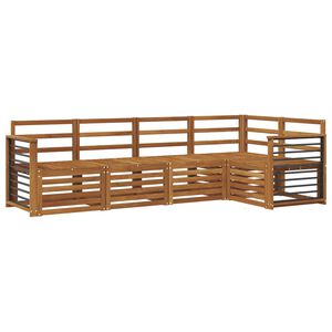 vidaXL Utend&oslash;rs sofa-sett 5 stk. Naturlig Polyester
