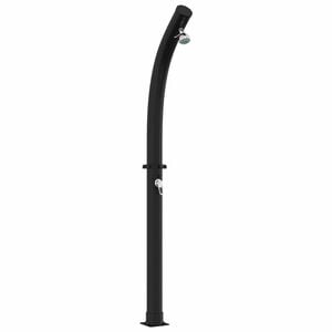 vidaXL Solardusj med dusjhode 20 l PVC, ABS, Sinklegering Svart