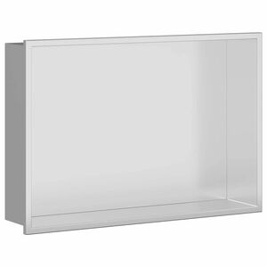 vidaXL Dusjniche s&oslash;lv 45 x 30 x 9,5 cm Rustfritt St&aring;l