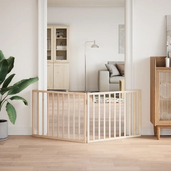 vidaXL Hundegrind sammenleggbar 2 paneler 160 cm poppeltre