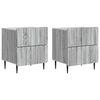 vidaXL Nattbordskap med skuff 2 pcs Gr&aring; sonoma 43 x 34,5 x 49,5 cm