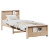 vidaXL Sengestamme med hylle Brun 100 x 200 cm Massiv furu