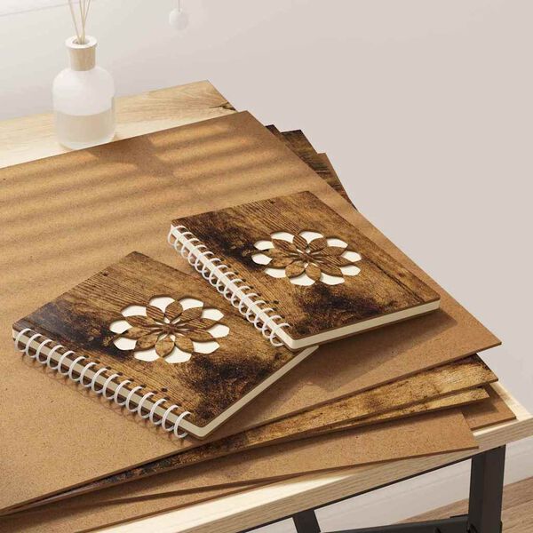 vidaXL Dekorpaneler 12 pcs R&oslash;kt eik 40 x 60 x 0.27 cm Konstruert tre