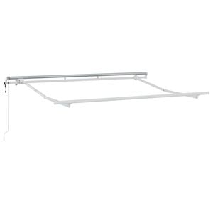 vidaXL Markiseramme Hvit 3 x 2 m Metall