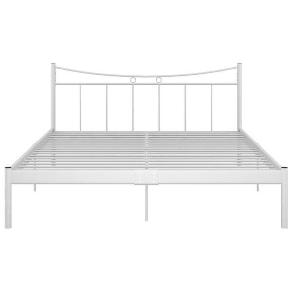 vidaXL Sengeramme hvit metall 160x200 cm