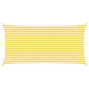 vidaXL Solskygge seil Gul og hvit 6 x 3 m 100% polyester Oxford