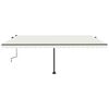 vidaXL Frittst&aring;ende manuell uttrekkbar markise 500x300 cm kremhvit