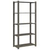 vidaXL Oppbevaringshylle 5 etasjer gr&aring; 80x38x170 cm heltre furu