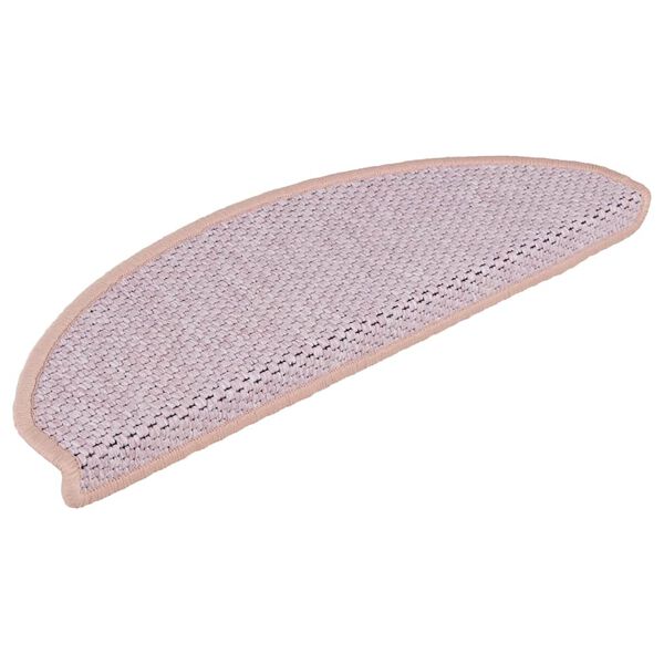 vidaXL Selvklebende trappematter sisal 30 stk 56x17x3 cm rosa