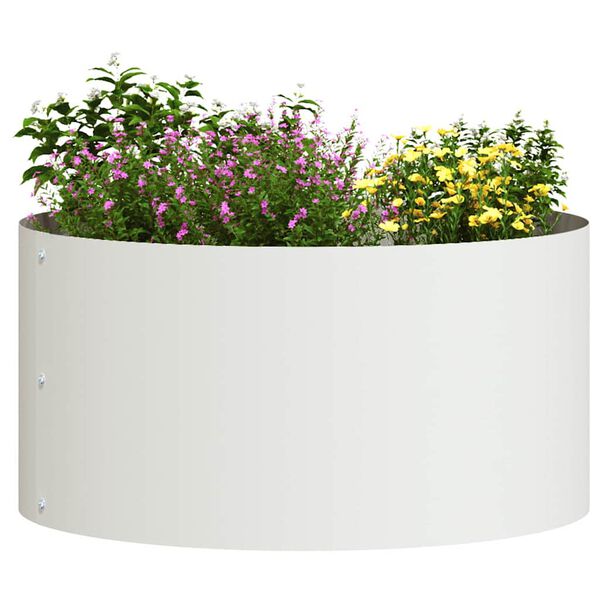 vidaXL Plante ring 5 pcs Hvit 40 x 40 x 20 cm Kaldvalsest&aring;l