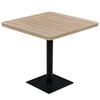 vidaXL Bistrobord MDF og st&aring;l firkantet 80x80x75 cm eikefarge