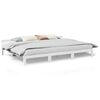 vidaXL Familiesengeramme uten madrass hvit 240x200 cm heltre furu