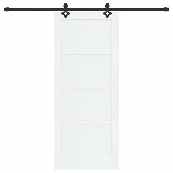 vidaXL Skyved&oslash;r ORKDAL Hvit 83 x 202 cm Massiv furu