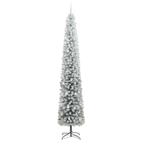 vidaXL Kunstig juletre med 300 LED grønn 300 cm PVC og stål og plast
