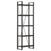 vidaXL Bokhylle 5 etasjer svart 60x30x180 cm heltre mango