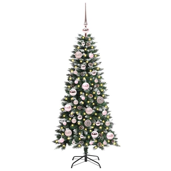 vidaXL Kunstig juletre grønn 55 x 55 x 120 cm PVC og plast og stål