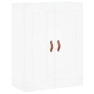 vidaXL Veggmontert skap hvit 69,5x34x90 cm konstruert tre