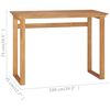 vidaXL Skrivebord 100x45x75 cm heltre teak