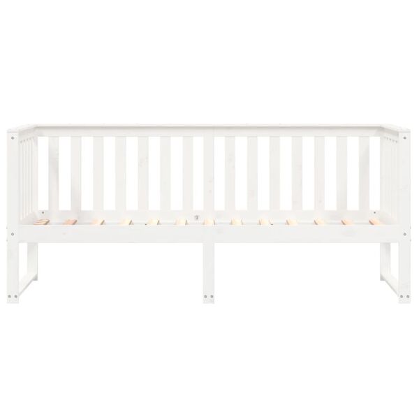 vidaXL Dagseng uten madrass hvit 80x200 cm heltre furu