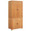 vidaXL Lager m&oslash;belsett 2 stk. Brun 80 x 50 x 180 cm Massivt Eiketre