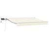 vidaXL Manuell markiseramme med LEDs Krem og hvit 3 x 2 m