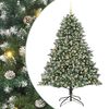 vidaXL Kunstig juletre grønn 140 x 140 x 210 cm PVC og plast og stål