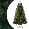 vidaXL Kunstig juletre 120 cm 150 LED-lys Varmhvit PVC og metall Gr&oslash;nn