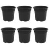 vidaXL Rund Blomsterpotte 6 stk. Svart &Oslash; 15 x 12 cm Plast