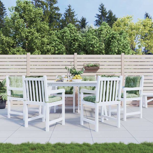 vidaXL Stolputer med lav ryggst&oslash;tte 6 stk bladm&oslash;nster oxfordstoff