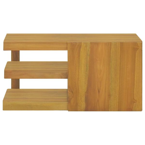 vidaXL Veggmontert baderomsskap 60x45x30 cm heltre teak