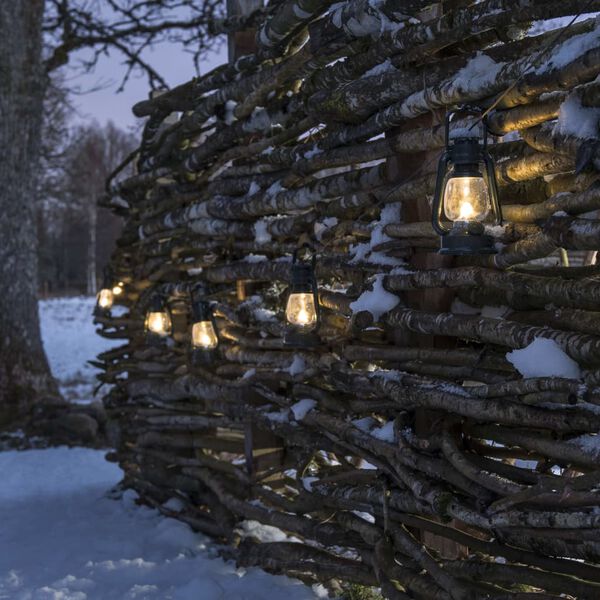 KONSTSMIDE Lanternelyssett med 8 lamper gr&oslash;nn varm hvit