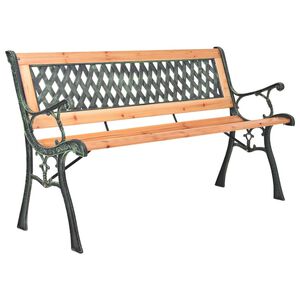 vidaXL Hagebenk 116 cm st&oslash;pejern og heltre gran