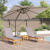 vidaXL Roma parasol Gråbrun 286 x 285 x 265 cm Polyester og aluminium